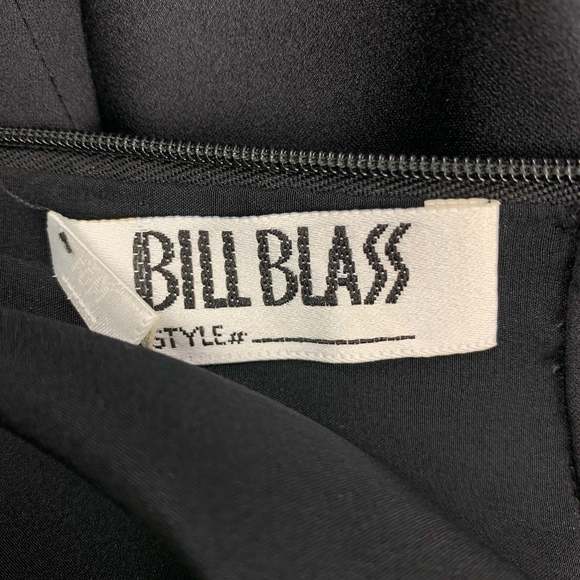BILL BLASS Black Silk Shoulder Cut Out Cocktail Dress - Picture 5 of 5